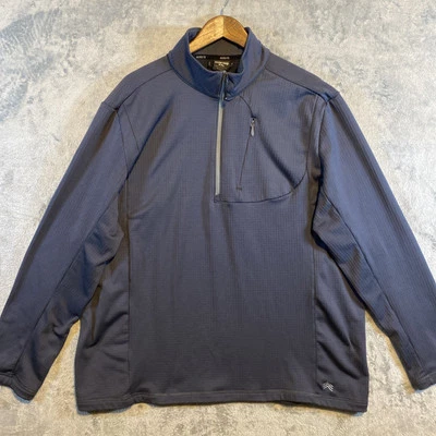 Pullover de rendimiento Solaris para hombre 1/4 cremallera 2XL gris tejido gofre Gorpcore Golf Foto 1 de 4