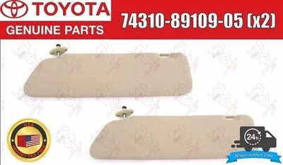 Juego de parasol genuino Toyota camioneta pickup beige tostado 1979-1983 izquierda y derecha OEM Foto 1 de 4