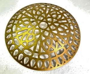 ANTIKE VINTAGE MESSING TIFFANY HANDEL ÄRA LAMPE HITZEKAPPE SCHILD SPACER - Bild 1 von 9