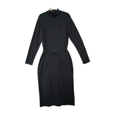 Vestido Suéter Vince Para Mujer Brezo Carbón Cuello Alto Mezcla Algodón Grande  Foto 1 de 4