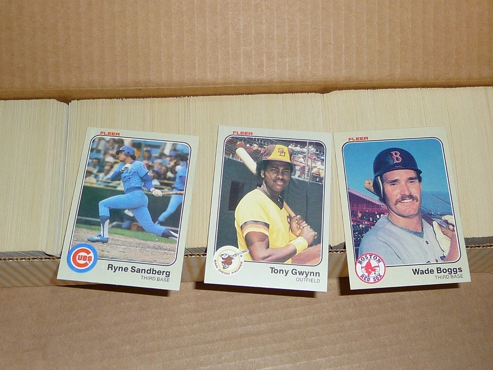 Juego completo de 660 cartas de béisbol Fleer 1983 Ryne Sandberg Tony Gwynn Boggs RC Foto 1 de 1