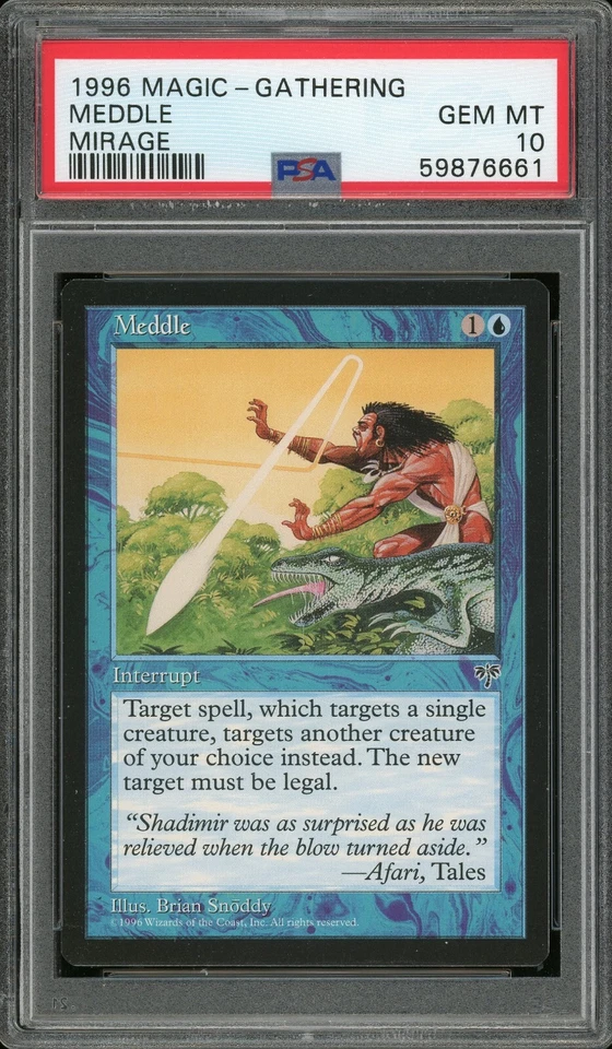 1996 Magic the Gathering MTG Mirage Meddle PSA 10 Pop 1 - Image 1 of 2