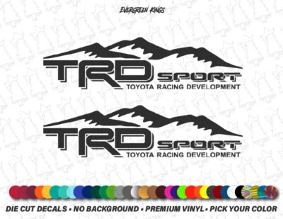 TRD Mountain SPORT TOYOTA RACING DEVELOPMENT for Tacoma Tundra 4x4 Truck Decals - Image 1 of 4