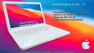 Apple MacBook - 13.3" (Blanc) A1342 - Core 2 Duo 2.26 GHz - RAM 6Go - SSD 250 Go - Imagen 1 de 7