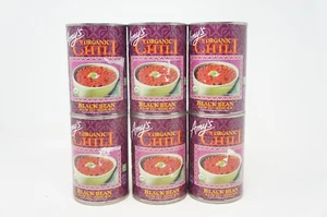 Frijol negro chile orgánico Amy's, bajo en grasa, calor medio, 6 piezas (latas de 14,7 oz) - Imagen 1 de 2