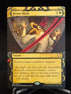 MTG STA Strixhaven Mystical Archives Etched Foil Doom Blade - Rare - Picture 1 of 1