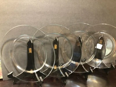 4 NEW Vintage Libbey Crisa Moderno Glass Dinner Plates Clear Mexico 10.50" RARE - Image 1 of 4