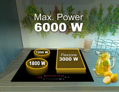 Glaskeramik Kochfeld Induktion Flex autark 60cm Acopino KMI4F mit Flexzone