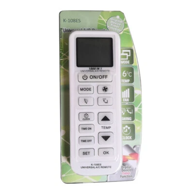 New K-108ES For TOSHIBA PANASONIC SANYO Universal AC Remote Control 1000 in 1 - Image 1 of 4