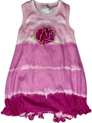 CachCach Cach Cach BOUTIQUE Rosa Tie Dye con Flor Mameluco Bebé Niña 12 meses Foto 1 de 4