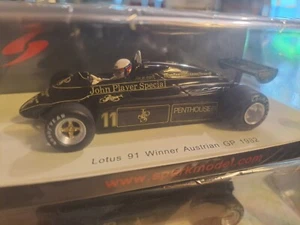 LOTUS 91 N°11 WINNER AUSTRIAN GP 1982 DE ANGELIS 1/43 SPARK S5352 - Picture 1 of 1