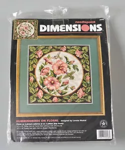 Dimension Needlepoint Colibrì su Floreale Kit 2448 Loretta Moskal NUOVO - Foto 1 di 2