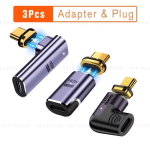 USB4.0 Thunderbolt3 Magnetic USB C to Type C Adapter 140W 40Gbps Fast Charging M - Picture 1 of 24