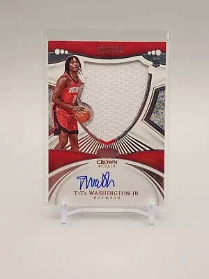 TyTy Washington Jr 2022-23 Crown Royale #105 Silhouettes Auto #'d 118/199 - Image 1 of 3