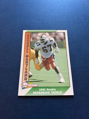 1991 Pacific Football Russell Maryland Rookie Card #536 Set Break NM-MT - Image 1 of 2