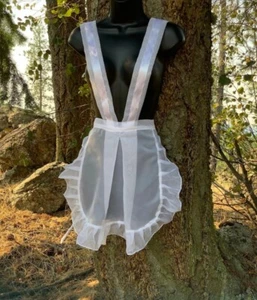 BESTSELLER! Chrestina Magenta Costume White Apron with Ruffles, TV Horror Show M - Picture 1 of 6