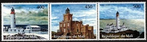FAROS DEL MUNDO PAISAJE COSTERO MNH SELLO TIRA DE TRES (NL422) - Imagen 1 de 1