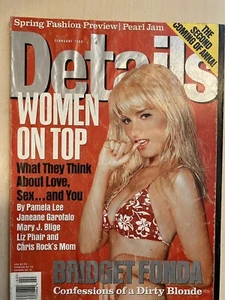 BRIDGET FONDA February 1998 DETAILS Magazine PEARL JAM / MARY J. BLIGE LIZ PHAIR - Imagen 1 de 2
