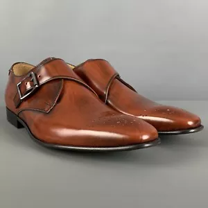 PS by PAUL SMITH Talla 8.5 Marrón Cuero Antiguo Monje Tira Mocasines - Imagen 1 de 8