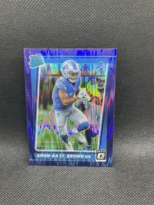 2021 Donruss Optic Amon-Ra St. Brown Purple Shock Prizm Rated Rookie Card #228!!