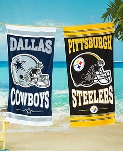 NFL Beach Towel 100% Cotton 30" by 60" by WinCraft -Select- Team Below - Picture 1 of 32