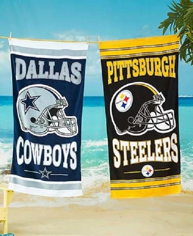 NFL Beach Towel 100% Cotton 30" by 60" by WinCraft -Select- Team Below Cover