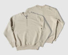 Non Stock Vintage Amekaji Sport Hoodies Half Zip Sweatshirt Thick Looped Sweater