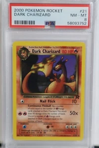 Dark Charizard 2000 21/82 Team Rocket Pokemon WOTC #21 PSA 8 Near Mint/MINT - Picture 1 of 2