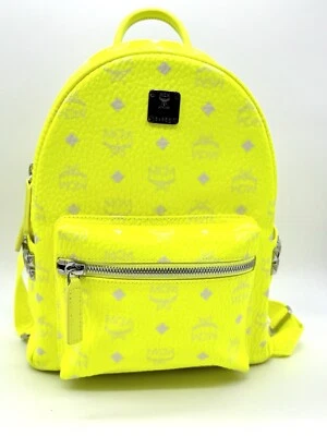 Mochila Pequeña MCM Visetos Stark Neón Tachuelas Laterales Original ¡EXCELENTE ESTADO! Foto 1 de 4