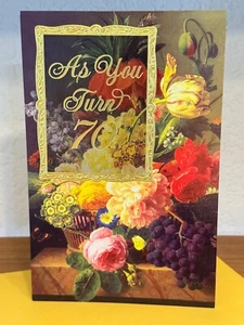 Vintage Carlton "As You Turn 70...Have A Happy Birthday" Greeting Card - Picture 1 of 3