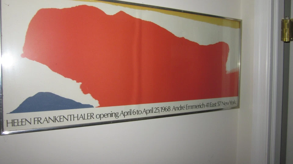 PÓSTER HELEN FRANKENTHALER RARO 1974 ABSTRACTO EXP LITOGRAFÍA IMPRESIÓN ENMARCADO EXHBT  Foto 1 de 2