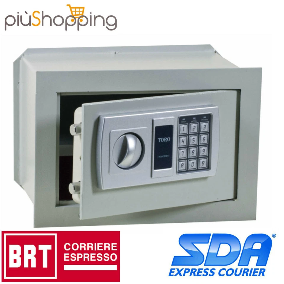 CASSAFORTE A MURO INCASSO ELETTRONICA DIGITALE DA HOTEL ACCIAIO CHIAVE SICUREZZA - Immagine 1 di 1