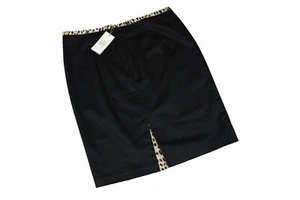 ~~NWT~ ROBERTO CAVALLI ~ Designer Black Pencil Skirt - Size 14 ~ NEW WITH TAG - Picture 1 of 12