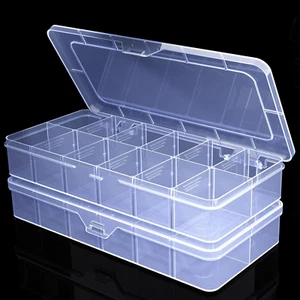 2 Pack 12 Grids Tackle Box Organizer with Removable Dividers for Fishing Hook,Be - Picture 1 of 6