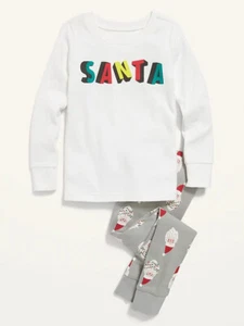 Neu mit Etikett Old Navy Unisex Santa Lights Pyjama Schlafset Schlafanzug PJ Kleinkind Junge Mädchen 5T - Bild 1 von 1