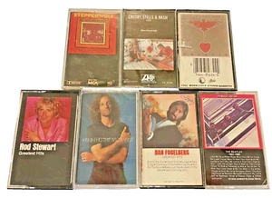 Cassette Tapes 7 Classic Rock Beatles Fogelberg Steppenwolf CSN Rod Stewart - Picture 1 of 2