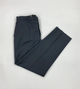 Pantalone uomo Gucci nero e grigio W35 L33 lana birdseye piatto foderato davanti B - Foto 1 di 14