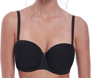 Fantasie Aura Strapless Bra Black Size 32G Underwired Side Support 2323 New - Picture 1 of 12