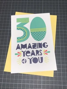 Hallmark 30th Happy Birthday Card: Amazing Years Of You Special Unique Loved - Picture 1 of 7
