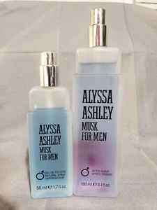 Alyssa Ashley Musk for Men 1.7 oz Eau de Toilette Spray & After Shave 3.4 oz - Picture 1 of 1