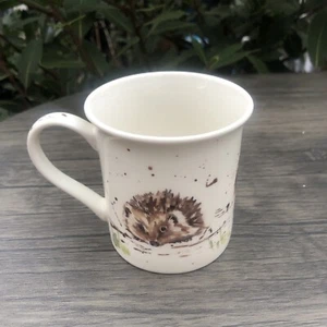 Country Life Hedgehog Fine China Mug Jennifer Rose Leonardo Collection White VGC - Picture 1 of 8
