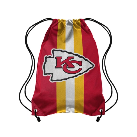 Kansas City Chiefs Team Stripe Drawstring Back Pack FREE SHIP!! Cover