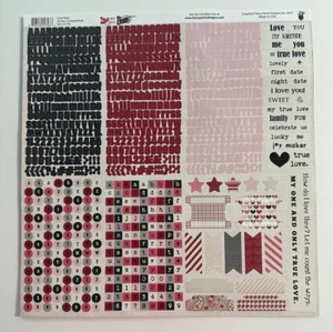 Pantaloni Fantasia Design Love Note 12 x 12 Adesivi Fondamenti - Foto 1 di 1