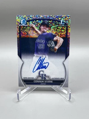2023 Bowman Chrome Connor  Staine Auto Speckle Refractor 1st #/299! Sweet! - Image 1 of 2