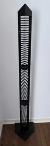 Soporte para torre de CD de metal negro vintage con capacidad para 70 CD de más de 5 pies de alto almacenamiento multimedia - Imagen 1 de 10