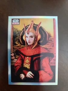 2023 Topps Cromo Star Wars Galaxia Una Reina en Retrato Refractor #50 Amidala - Imagen 1 de 2