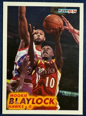 1993-94 FLEER #2 MOOKIE BLAYLOCK (ATLANTA HAWKS) BASKETBALL CARD - Image 1 of 2