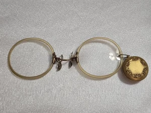 Vintage Eye Glasses With 1903 Ketcham & McDougall Retractable Chain Brooch 4" - Picture 1 of 11