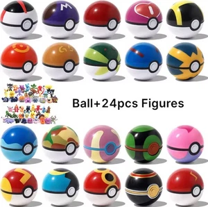 Pokémon Pokeball Figuras Acción Set 24 Piezas Juguete 3cm Anime Pikachu Coleccionista - Imagen 1 de 22