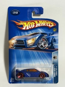 Hot Wheels Track Aces Zender Fact 4 "Azul" #212 Hecho en 2003 ¡NUEVO! - Imagen 1 de 4